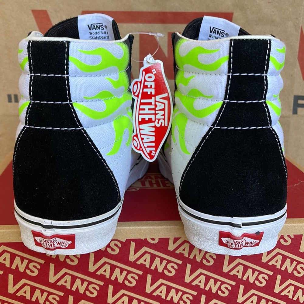 Vans Sk8-Hi Flame Black/True White Men’s sneakers - Picture 14 of 16